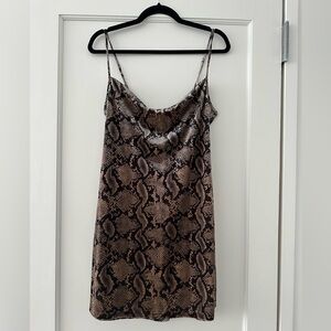 Dance & Marvel Velvet Snakeskin Mini Dress